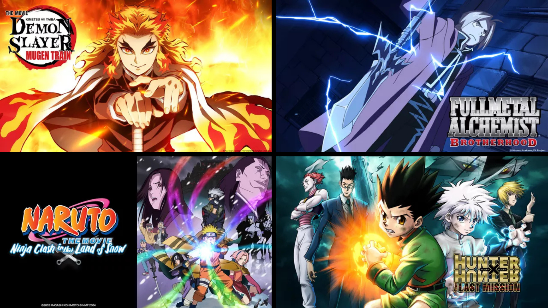Best shonen anime to watch free on Amasian TV featuring Naruto, Demon Slayer, Bleach, Hunter x Hunter, and Fullmetal Alchemist Brotherhood