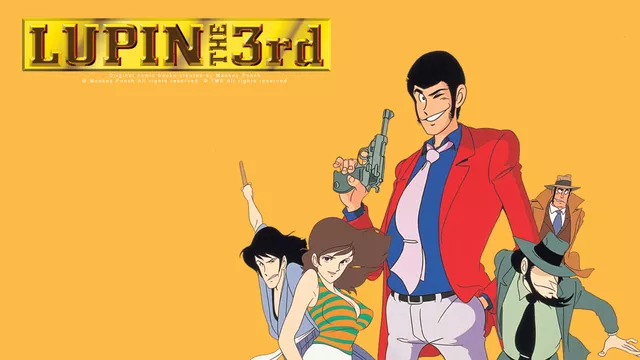 Lupin the 3rd Part 2 anime with Lupin and his crew in the classic Red Jacket era